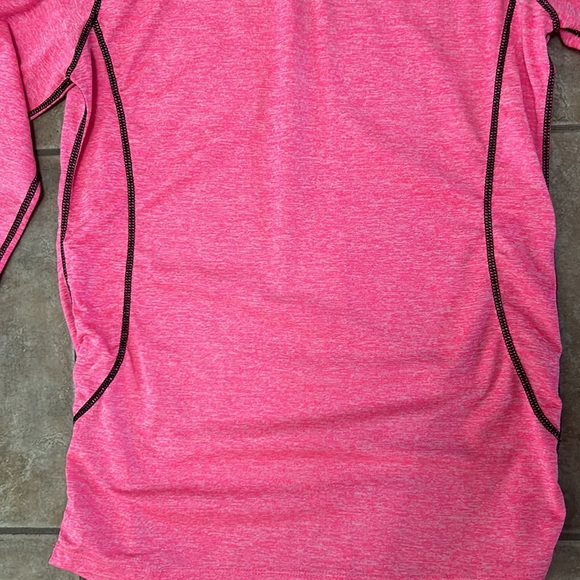 Athletic Heathered Pink Long Sleeve Top Size L - Picture 3 of 4